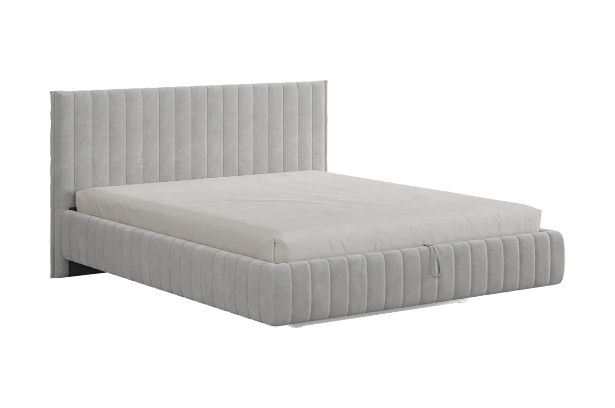 Кровать с подъемным механизмом Твикс 180х200 см галька (велюр) в Муравленко - muravlenko.mebel-tymen.ru | фото