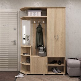 Прихожая Домино дуб сонома в Муравленко - muravlenko.mebel-tymen.ru | фото