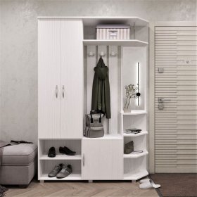 Прихожая Домино рамух белый в Муравленко - muravlenko.mebel-tymen.ru | фото