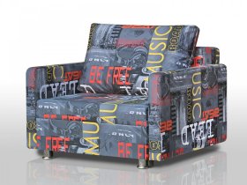 Кресло-кровать Реал 80 с подлокотниками мьюзик в Муравленко - muravlenko.mebel-tymen.ru | фото