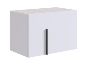 Антресоль двухдверная L600 Баско белое дерево в Муравленко - muravlenko.mebel-tymen.ru | фото