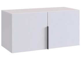 Антресоль двухдверная L800 Баско белое дерево в Муравленко - muravlenko.mebel-tymen.ru | фото