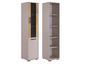 Стеллаж Лайт-2 кашемир/дуб крафт золотой в Муравленко - muravlenko.mebel-tymen.ru | фото