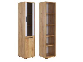 Стеллаж Лайт-2 дуб крафт золотой/белый в Муравленко - muravlenko.mebel-tymen.ru | фото