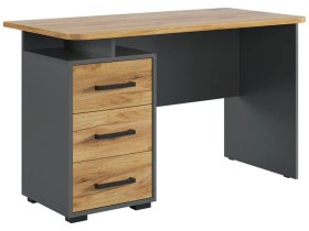 Стол компьютерный 1200 Лайт-2 графит/дуб крафт золотой в Муравленко - muravlenko.mebel-tymen.ru | фото