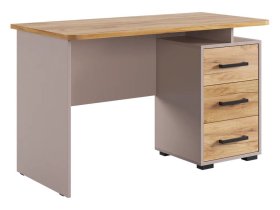 Стол компьютерный 1200 Лайт-2 кашемир/дуб крафт золотой в Муравленко - muravlenko.mebel-tymen.ru | фото