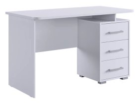 Стол компьютерный 1200 Лайт-2 белый/белый в Муравленко - muravlenko.mebel-tymen.ru | фото