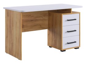 Стол компьютерный 1200 Лайт-2 дуб крафт золотой/белый в Муравленко - muravlenko.mebel-tymen.ru | фото