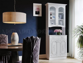 Буфет 2-х створчатый Лиза-2 Белый глянец холодный в Муравленко - muravlenko.mebel-tymen.ru | фото