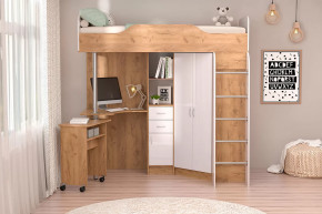 Детская Бриз-1, дуб крафт золотой/белый глянец Диал в Муравленко - muravlenko.mebel-tymen.ru | фото