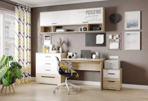 Детская Джуниор, набор №4, дуб сонома/белый в Муравленко - muravlenko.mebel-tymen.ru | фото