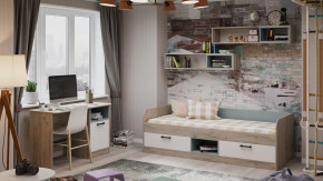 Детская «Оливер» Дуб крафт серый, Белый, Серо-голубой в Муравленко - muravlenko.mebel-tymen.ru | фото