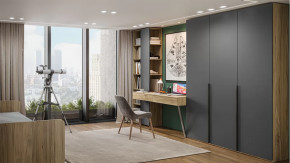 Детская «Порто» Яблоня Беллуно, Графит софт в Муравленко - muravlenko.mebel-tymen.ru | фото