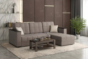 Диван АТЛАНТ угловой без столика Капри 13 кофе в Муравленко - muravlenko.mebel-tymen.ru | фото