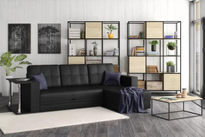 Диван АТЛАНТ угловой со столиком Марика чёрный в Муравленко - muravlenko.mebel-tymen.ru | фото