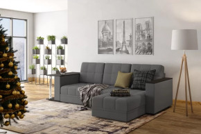 Диван АТЛАНТ угловой со столиком Neo 26 графит темно-серый в Муравленко - muravlenko.mebel-tymen.ru | фото