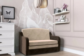 Диван "Луна" (серо-бежевый, к/з шоколад) в Муравленко - muravlenko.mebel-tymen.ru | фото