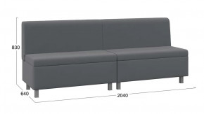 Диван прямой «Каир» ГН №3 Исп.2 Велюр Camaro 18 (серый) в Муравленко - muravlenko.mebel-tymen.ru | фото