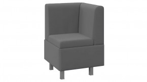 Диван угловой «Каир» Исп.2 Велюр Camaro 18 (серый) в Муравленко - muravlenko.mebel-tymen.ru | фото