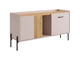 Тумба Доминика кашемир/дуб крафт золотой в Муравленко - muravlenko.mebel-tymen.ru | фото