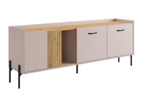 Тумба 2 Доминика кашемир/дуб крафт золотой в Муравленко - muravlenko.mebel-tymen.ru | фото