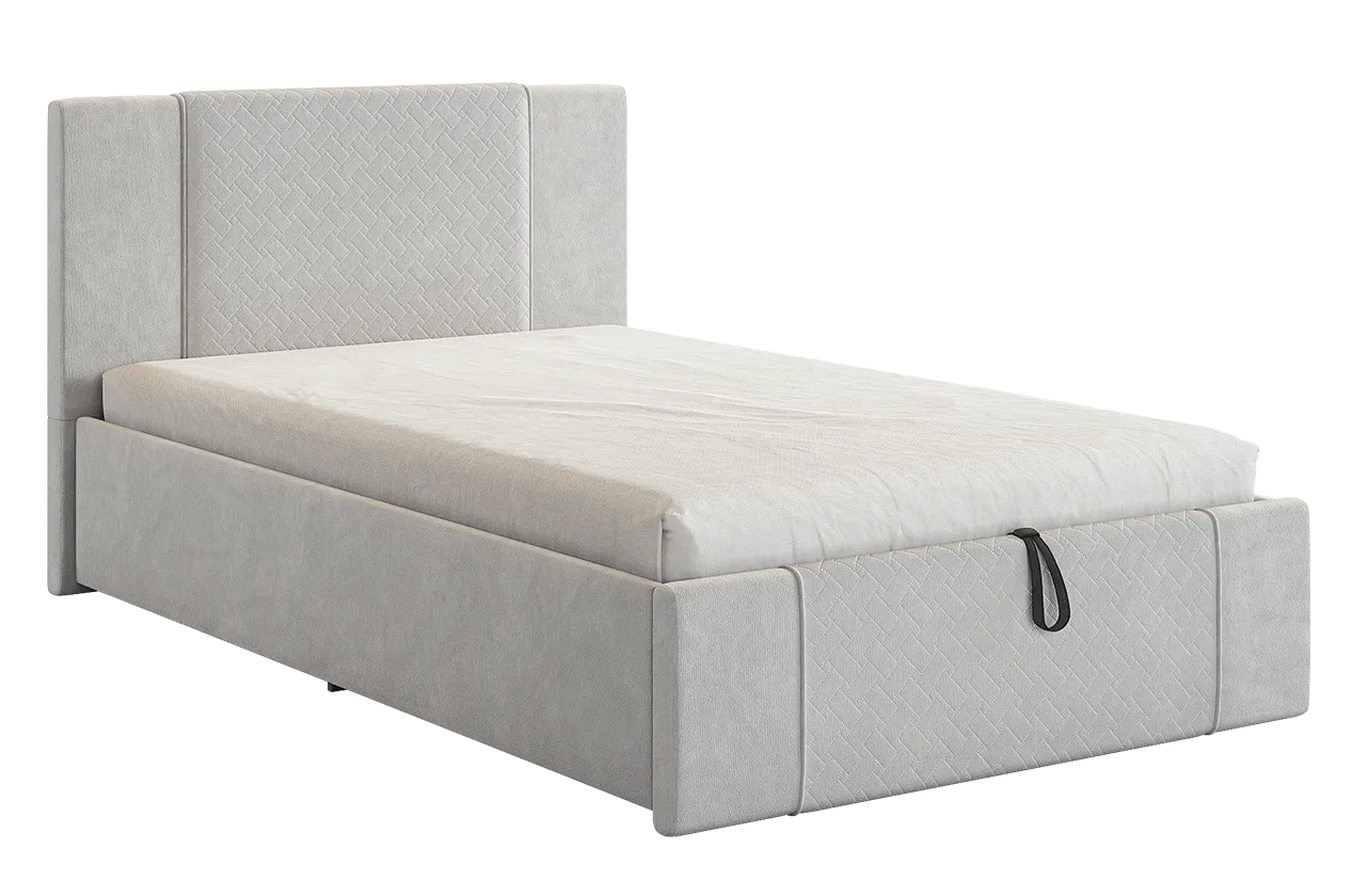 Кровать с подъемным механизмом Хлоя 120х200 см галька (велюр) в Муравленко - muravlenko.mebel-tymen.ru | фото