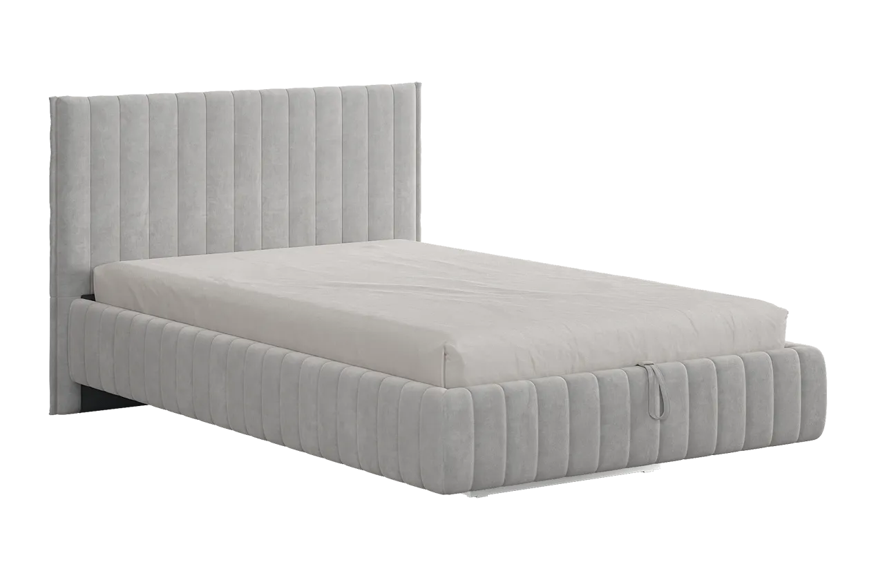 Кровать с подъемным механизмом Твикс 120х200 см галька (велюр) в Муравленко - muravlenko.mebel-tymen.ru | фото