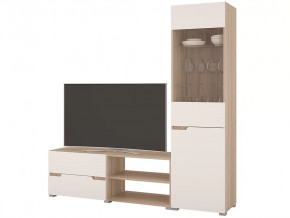 Гостиная Анталия 1 Сонома-Белый софт в Муравленко - muravlenko.mebel-tymen.ru | фото