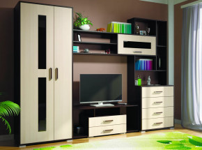 Гостиная Европа-1 Венге / Дуб молочный в Муравленко - muravlenko.mebel-tymen.ru | фото