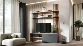 Гостиная Каролина Дуб Вотан/Графит в Муравленко - muravlenko.mebel-tymen.ru | фото