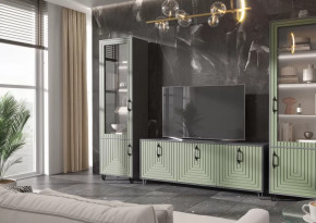 Гостиная Квадро №СП-1 серый графит/софт пестовый в Муравленко - muravlenko.mebel-tymen.ru | фото