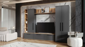 Гостиная Леванте Дуб Вотан/Графит в Муравленко - muravlenko.mebel-tymen.ru | фото