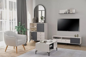 Гостиная Лион №2 Ясень анкор светлый/Графит Диал в Муравленко - muravlenko.mebel-tymen.ru | фото