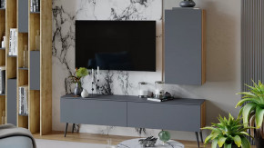 Гостиная «Порто» №3 Яблоня Беллуно, Графит софт в Муравленко - muravlenko.mebel-tymen.ru | фото