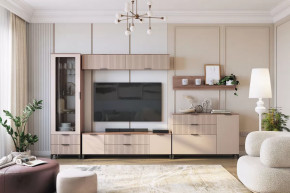 Гостиная Тоскана №3, дуб табачный/бисквит в Муравленко - muravlenko.mebel-tymen.ru | фото