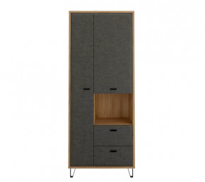 GRACE шкаф REG2D2S (Дуб наварра/Графит) в Муравленко - muravlenko.mebel-tymen.ru | фото