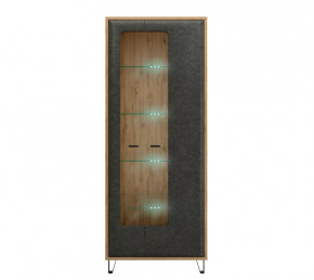 GRACE шкаф REG2W с подсветкой (Дуб наварра/Графит) в Муравленко - muravlenko.mebel-tymen.ru | фото