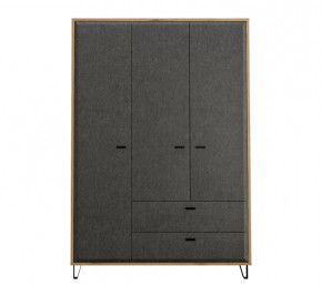 GRACE шкаф SZF3D2S (Дуб наварра/Графит) в Муравленко - muravlenko.mebel-tymen.ru | фото