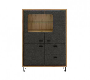 GRACE тумба KOM2W1D2S (Дуб наварра/Графит) в Муравленко - muravlenko.mebel-tymen.ru | фото