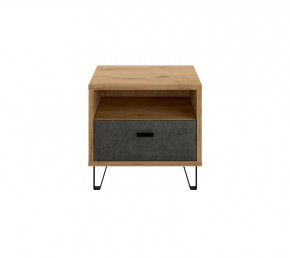 GRACE тумба прикроватная KOM1S (Дуб наварра/Графит) в Муравленко - muravlenko.mebel-tymen.ru | фото
