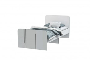 ГРЕЙ Кровать 900 (сп/м 900*2000мм), Белый Бриллиант с ФП  НАСТИЛ в Муравленко - muravlenko.mebel-tymen.ru | фото
