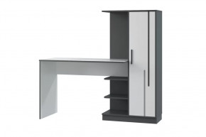 ГРЕЙ Стол компьтерный УНИ (ш1450*г502*в1384мм), Белый Бриллиант в Муравленко - muravlenko.mebel-tymen.ru | фото