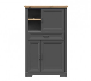 JASMIN шкаф REG3D1S (Графит/ Дуб артизан) в Муравленко - muravlenko.mebel-tymen.ru | фото