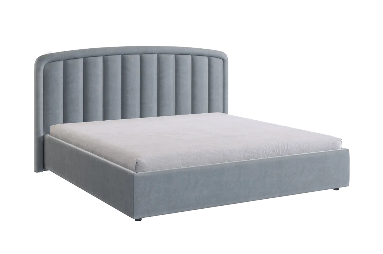 Кровать с подъемным механизмом Сиена 2 180х200 см оникс (велюр) в Муравленко - muravlenko.mebel-tymen.ru | фото