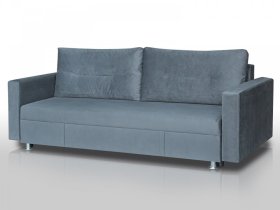 Диван Комфорт с прямыми подлокотниками серый в Муравленко - muravlenko.mebel-tymen.ru | фото