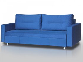 Диван Комфорт с прямыми подлокотниками синий в Муравленко - muravlenko.mebel-tymen.ru | фото