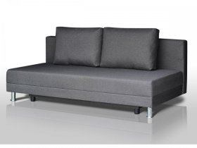Диван Комфорт Лайт без подлокотников 2 подушки графит в Муравленко - muravlenko.mebel-tymen.ru | фото