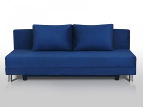 Диван Комфорт Лайт без подлокотников 2 подушки синий в Муравленко - muravlenko.mebel-tymen.ru | фото