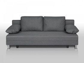 Диван Комфорт без подлокотников 4 подушки графит в Муравленко - muravlenko.mebel-tymen.ru | фото