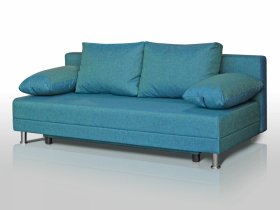 Диван Комфорт без подлокотников 4 подушки азур в Муравленко - muravlenko.mebel-tymen.ru | фото